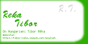 reka tibor business card